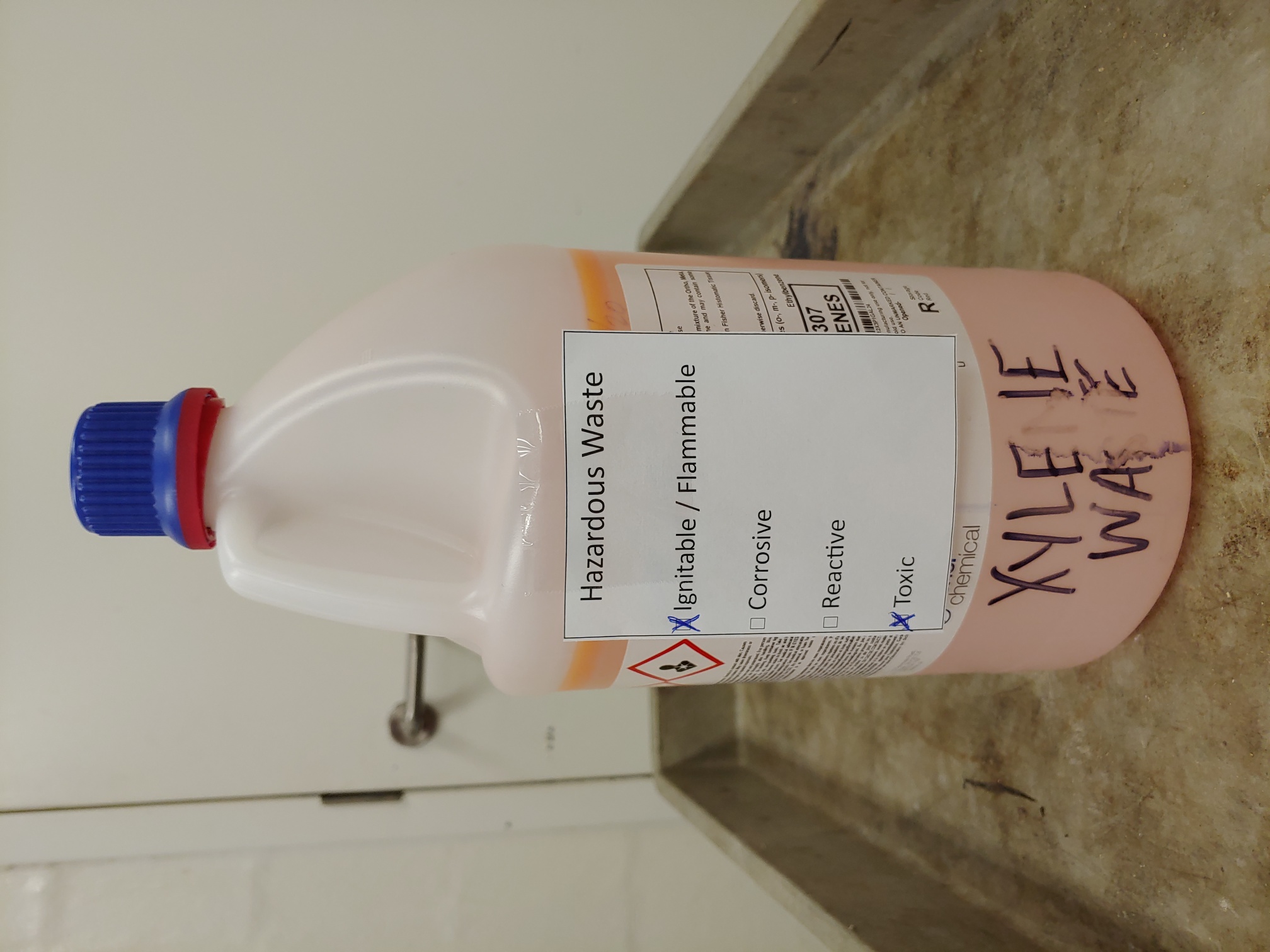 Large chemical waste label